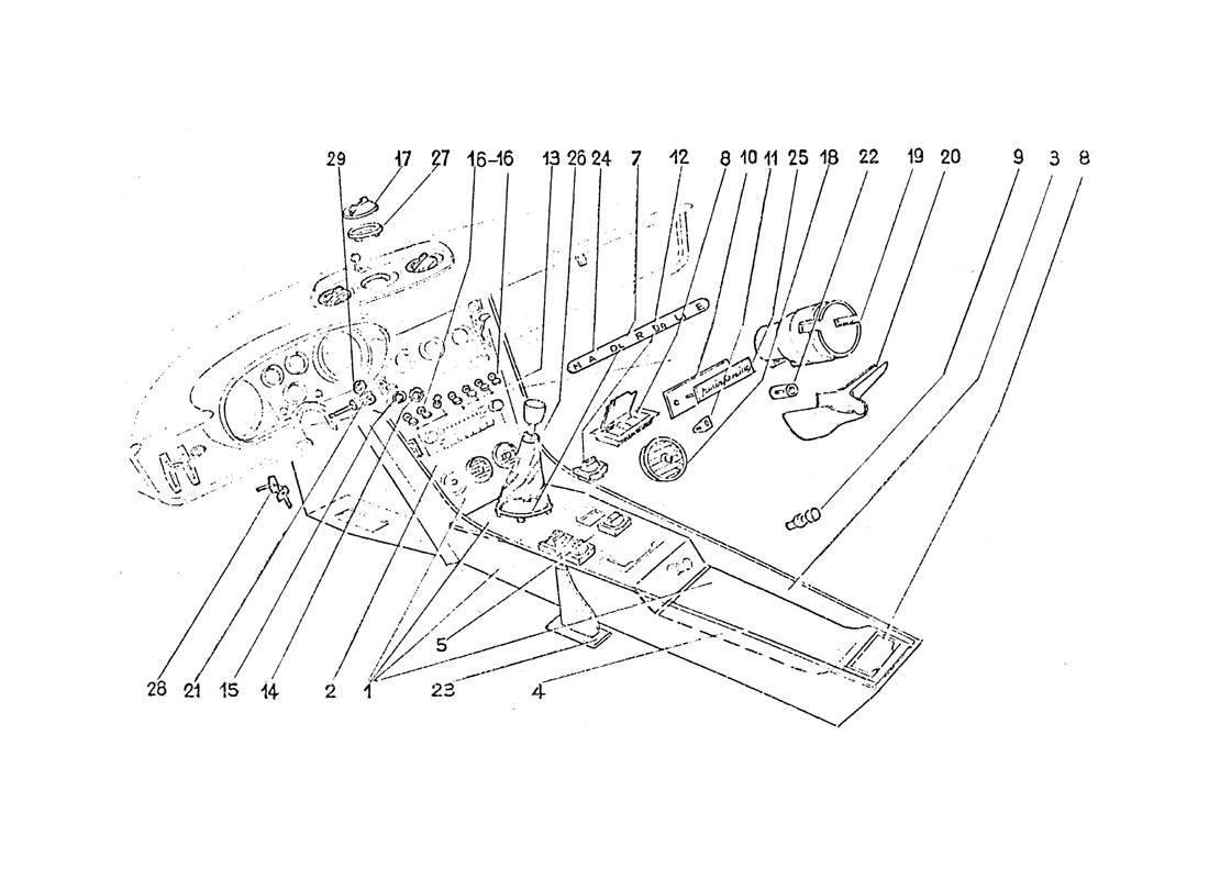 GRUPPO MOBILETTO SOTTO PLANCIA - INTERRUTTORI - BOCCHETTE VENTILAZIONE - ACCESSORI