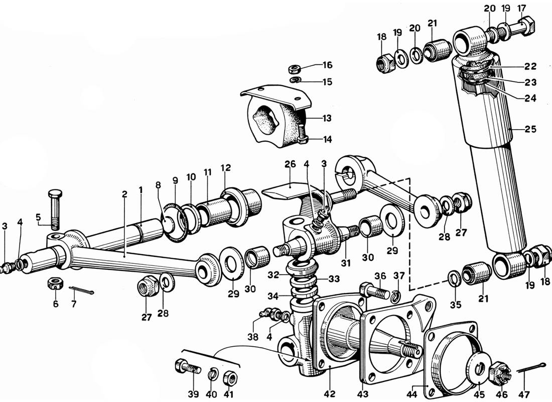 FRONT WHEEL SUSPENSION - UPPER ARMS