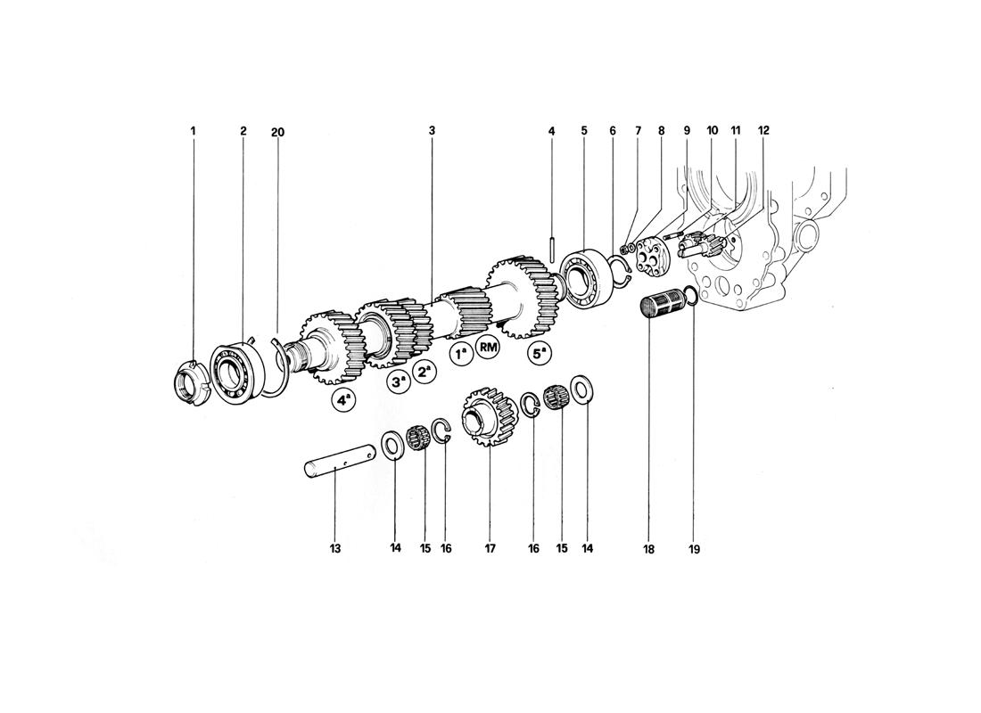 MAIN SHAFT AND OIL PUMP (400 GT)