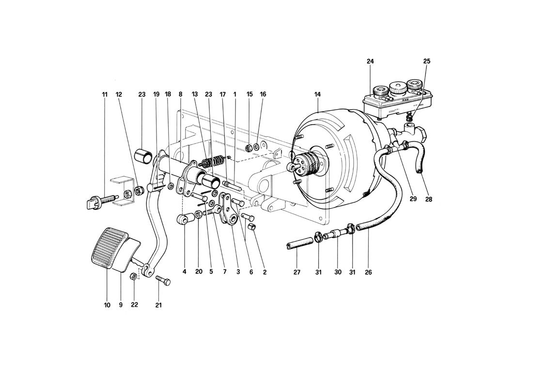 BRAKES HYDRAULIC CONTROLL (400 GT - FOR RHD)