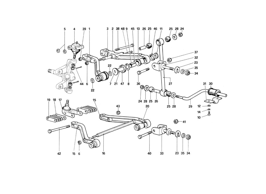 FRONT SUSPENSION - WISHBONES