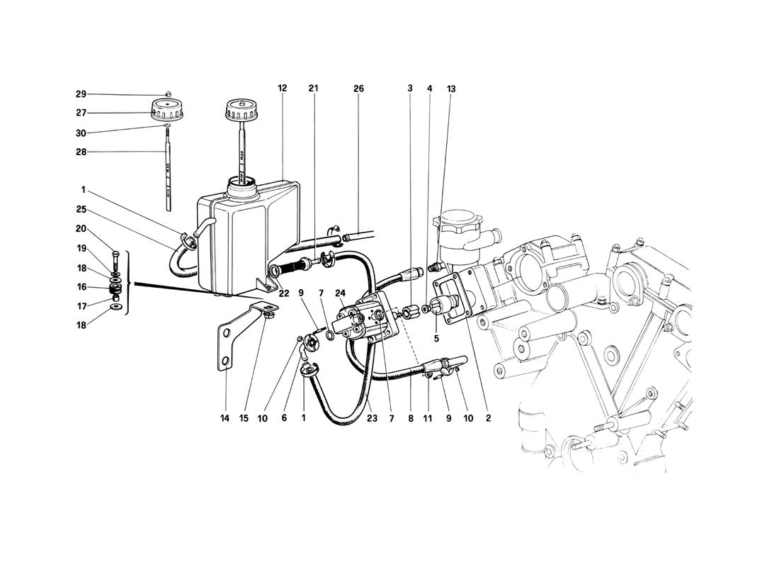 REAR SUSPENSION - OIL TANK AND OIL PUMP
