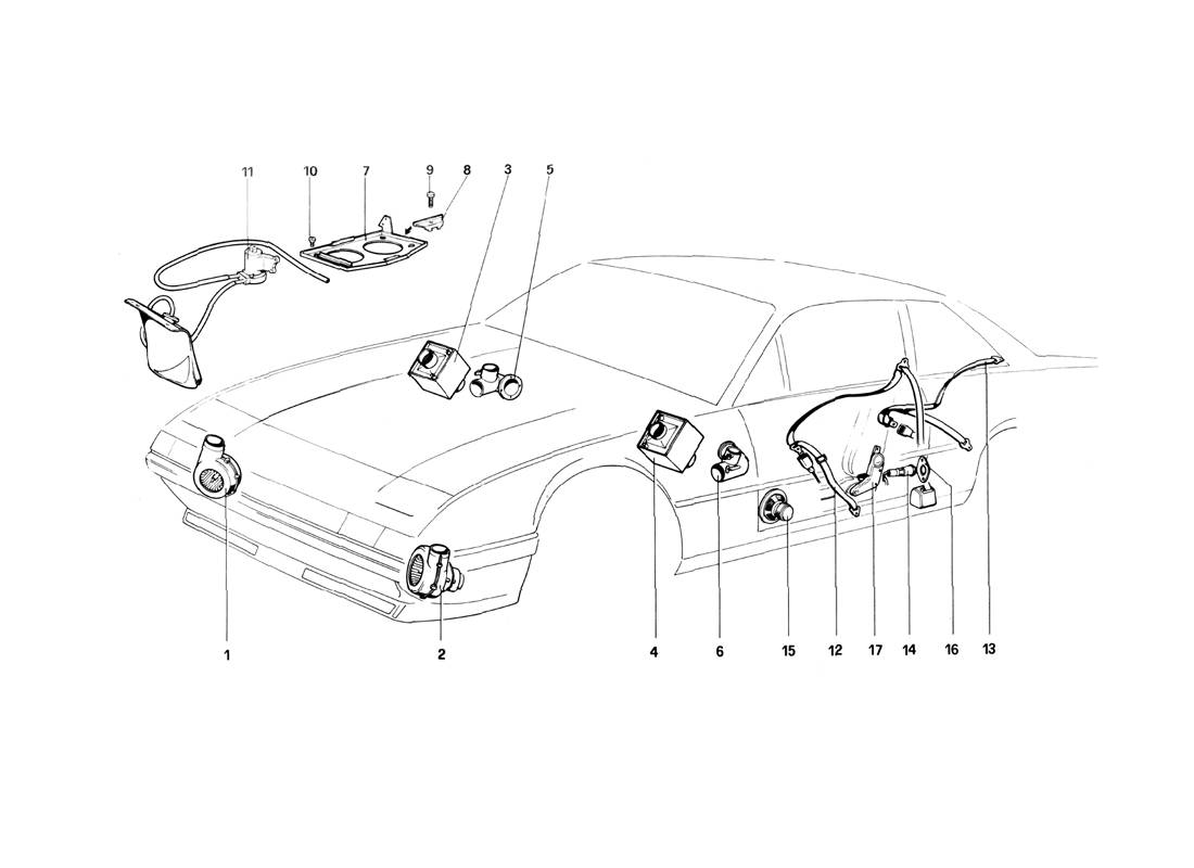 COOLING ELECTRIC FANS - HEATING - WINDSCREEN WASHER AND SAFETY BELTS