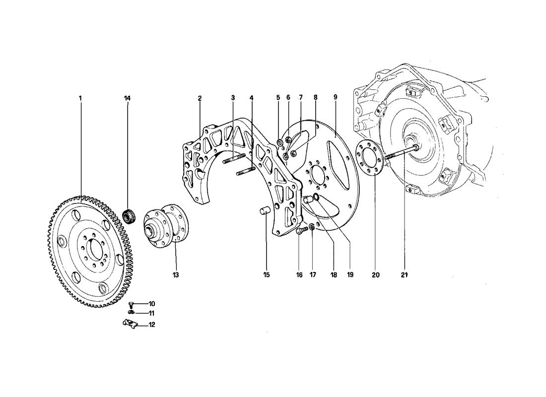 ENGINE FLYWHEEL AND CLUTCH HOUSING SPACER - 412 A.