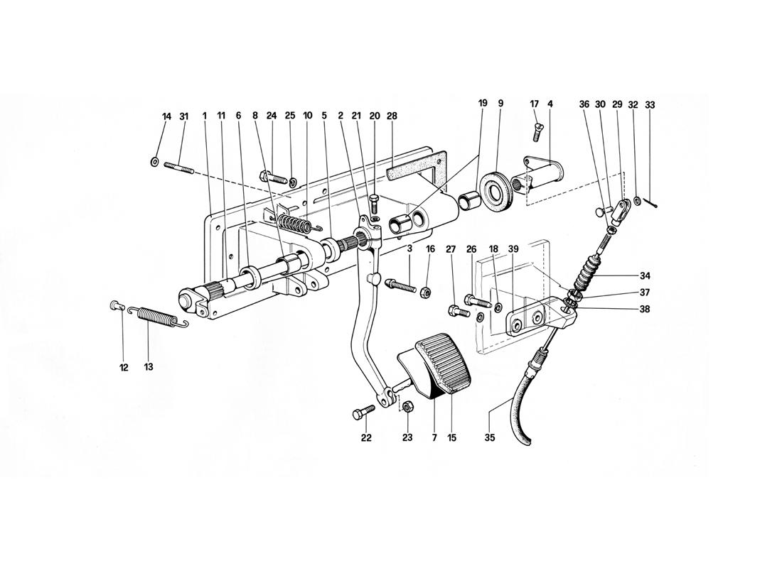 CLUTCH RELEASE CONTROL - 412 M. LHD