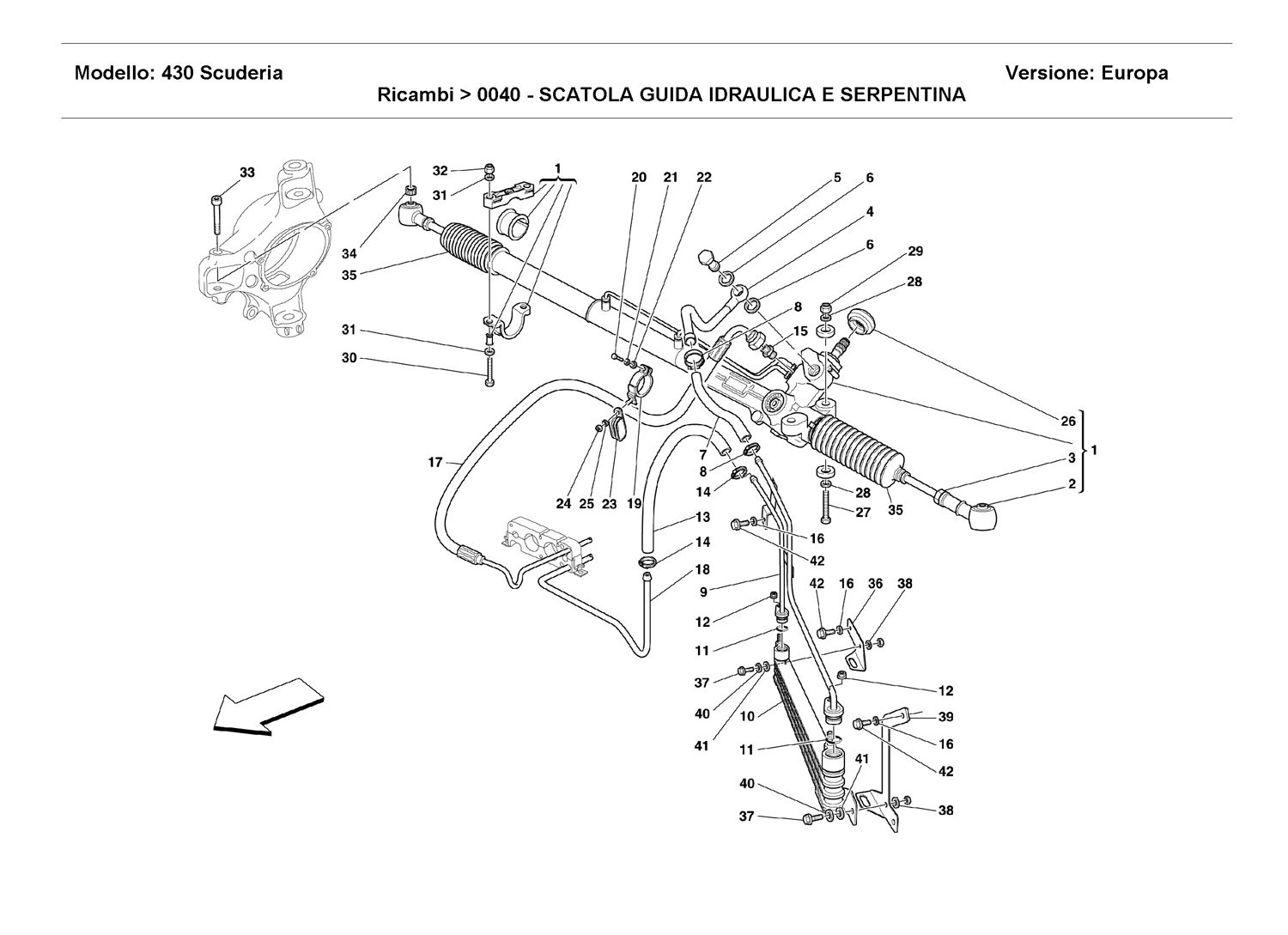 HYDRAULIC STEERING BOX AND SERPENTINE
