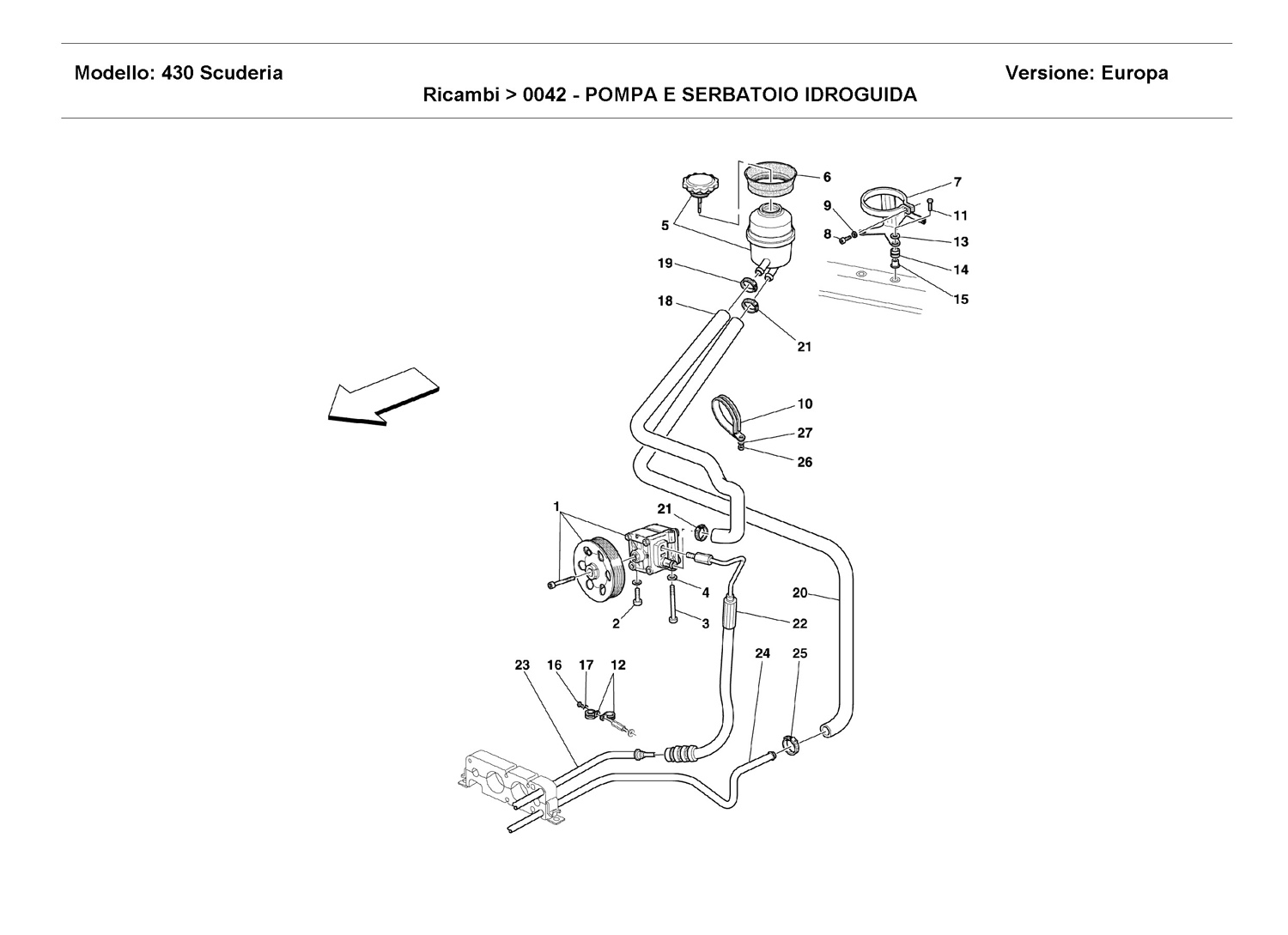 HYDRAULIC STEERING PUMP AND TANK
