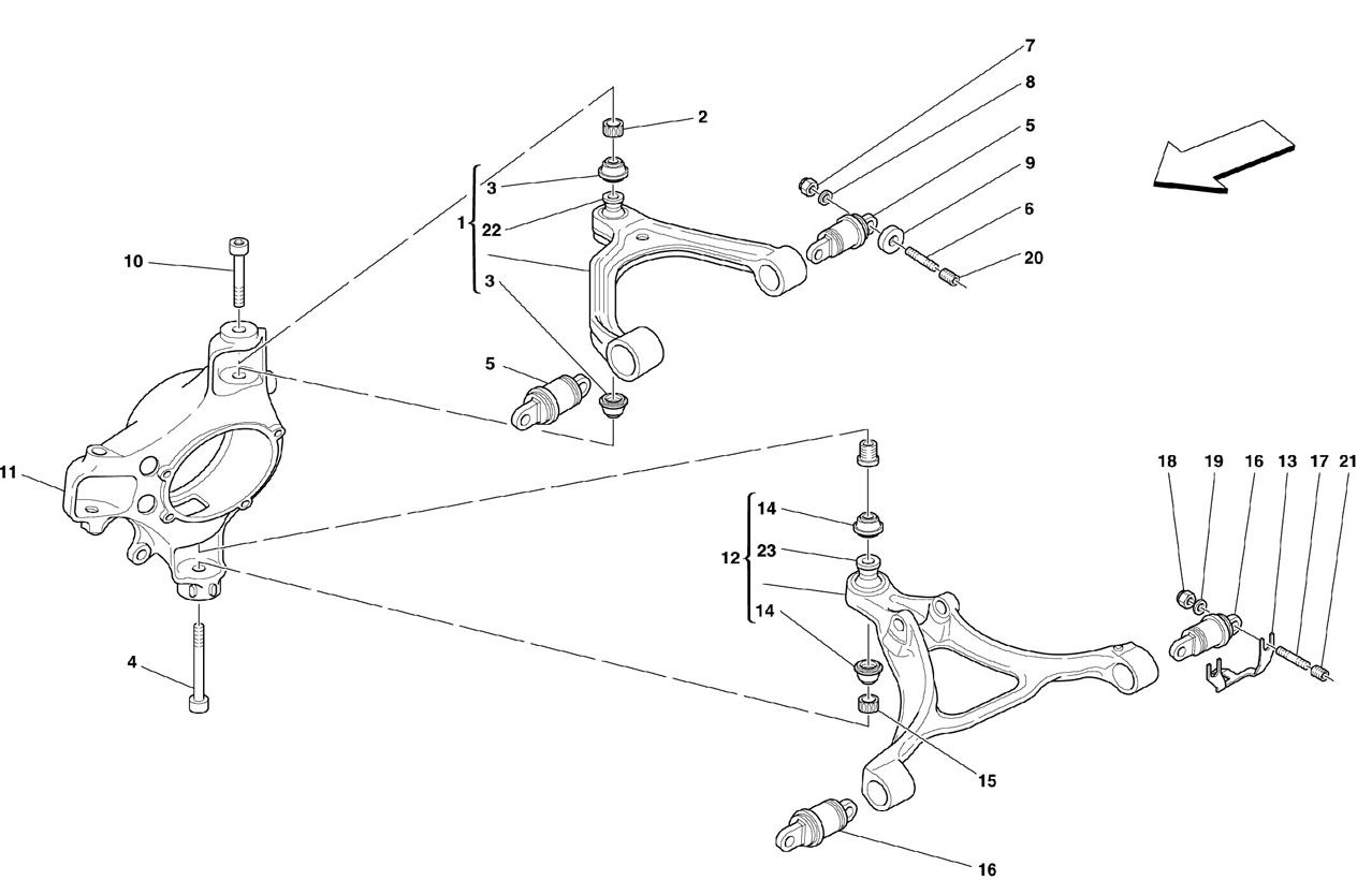 FRONT SUSPENSION - WISHBONES