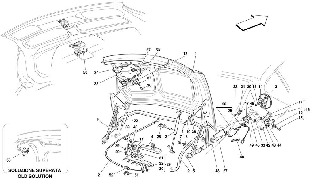 TRUNK HOOD BONNET AND PETROL COVER
