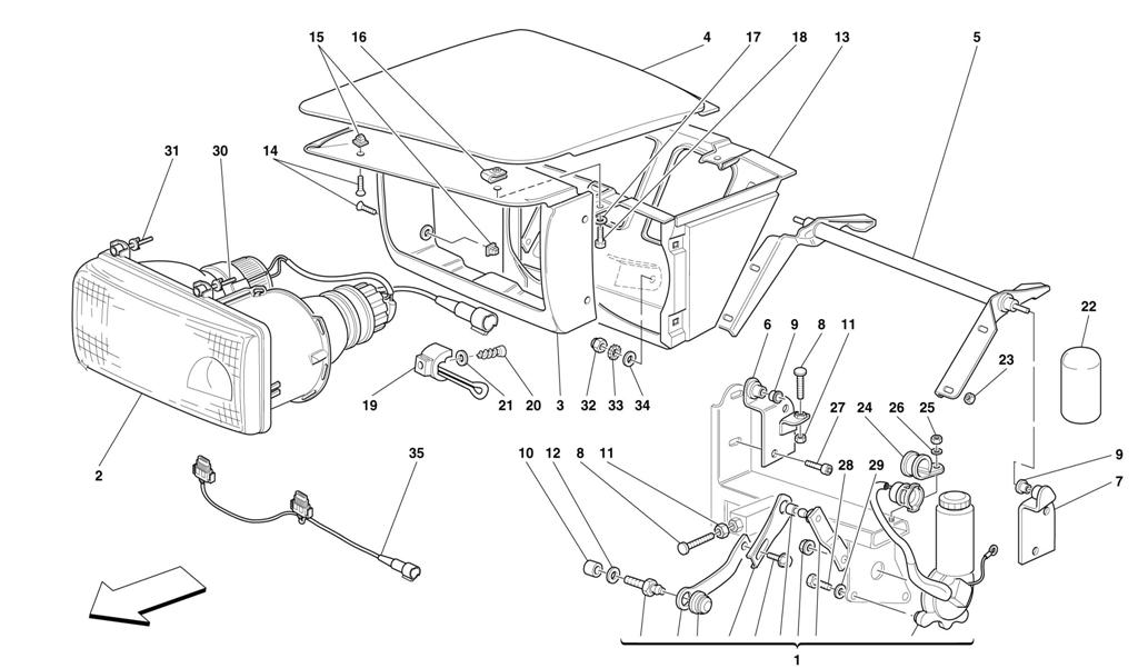 LIGHTS LIFTING DEVICE AND HEADLIGHTS