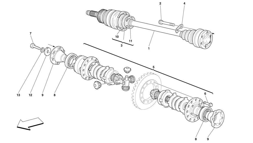 DIFFERENTIAL AND AXLE SHAFT -NOT FOR 456 GTA