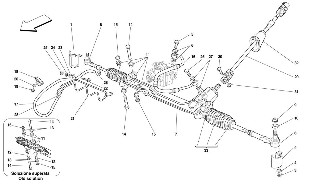 HYDRAULIC STEERING BOX AND SERPENTINE -NOT FOR RHD