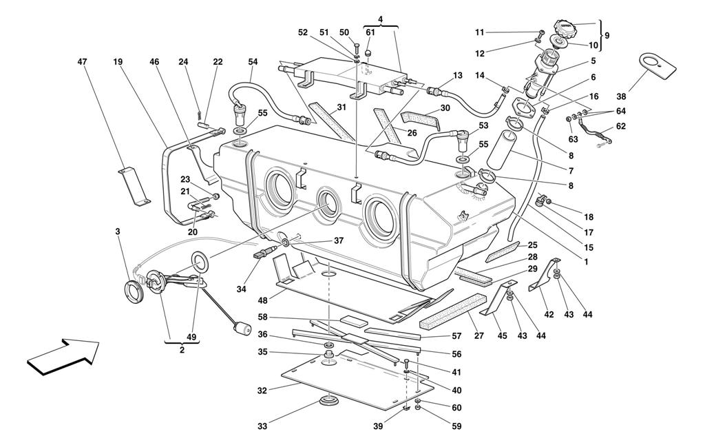 FUEL TANK -VALID FOR USA M.Y. 2000 AND CDN M.Y. 2000-