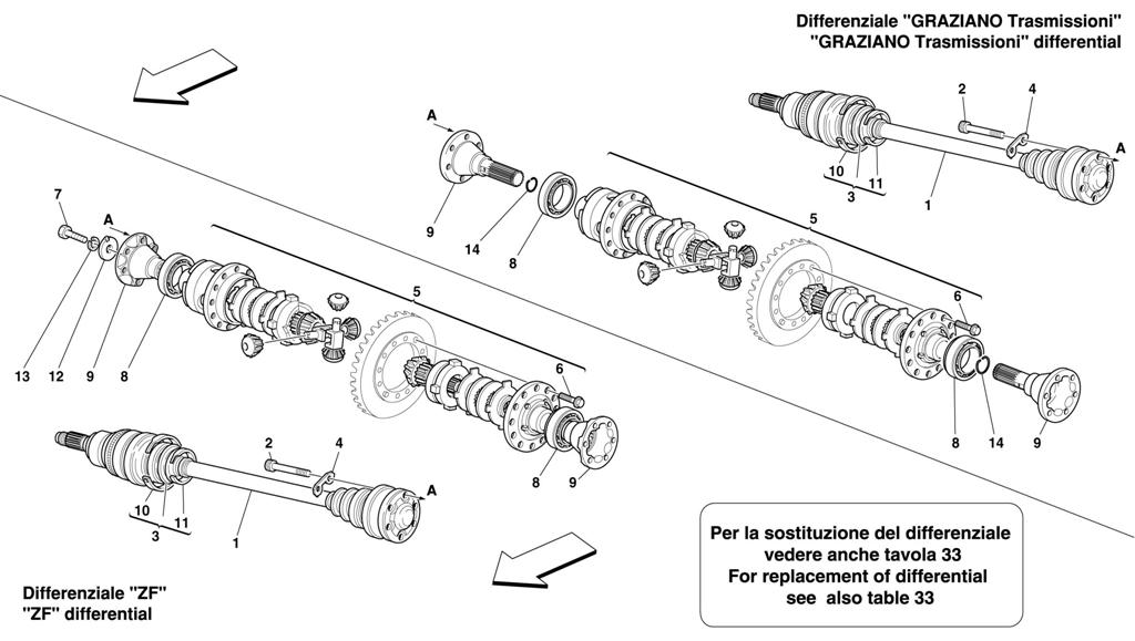 DIFFERENTIAL AND AXLE SHAFT -NOT FOR 456M GTA