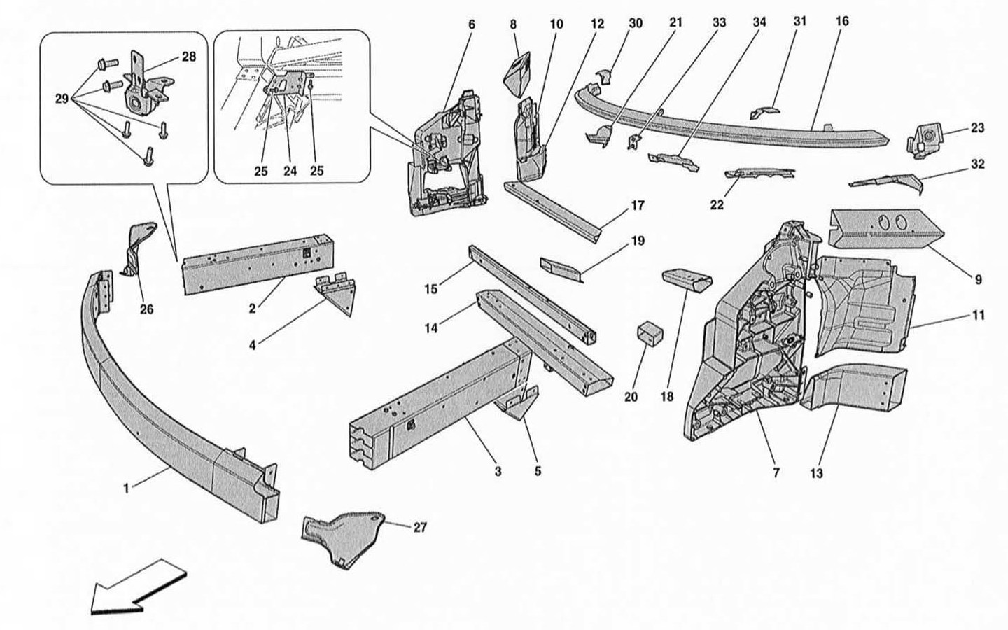 CHASSIS – STRUCTURE AND FRONT ELEMENTS AND PANELS