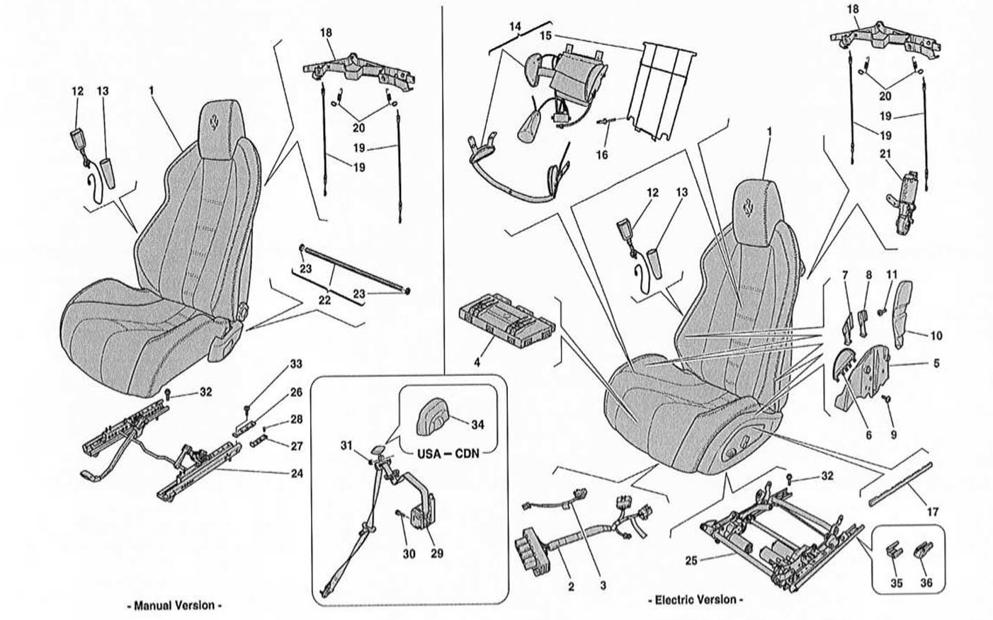 SEATS - SEAT BELTS AND GUIDES AND ADJUSTMENT