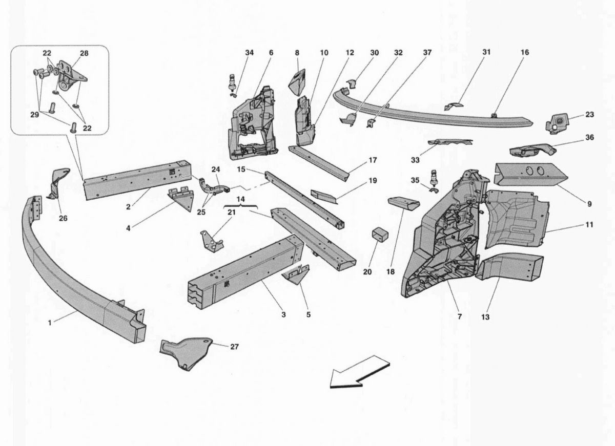 CHASSIS - STRUCTURE, FRONT ELEMENTS AND PANELS
