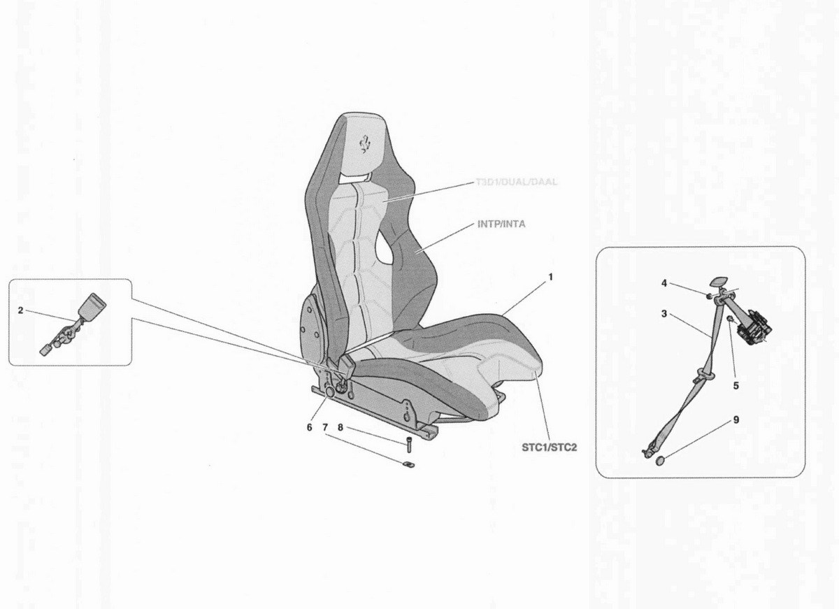 SEATS - SEAT BELTS, GUIDES AND ADJUSTMENT