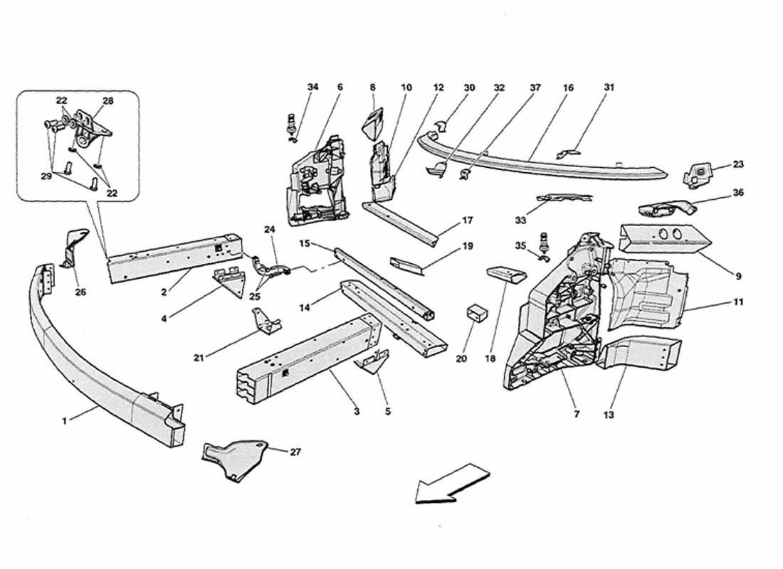 CHASSIS - STRUCTURE, FRONT ELEMENTS AND PANELS