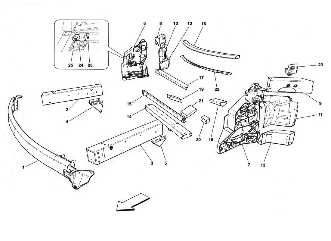 CHASSIS - STRUCTURE, FRONT ELEMENTS AND PANELS