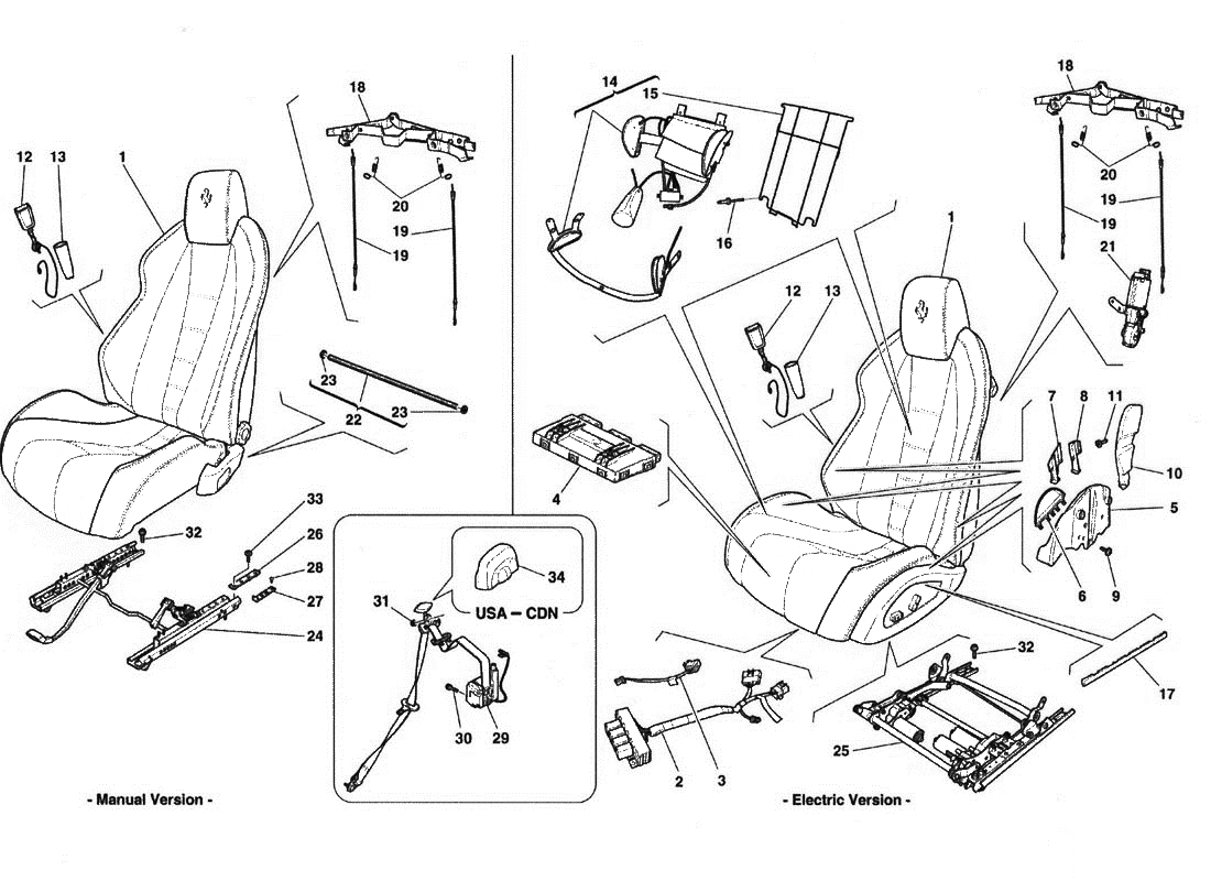 SEATS - SEAT BELTS, GUIDES AND ADJUSTMENT