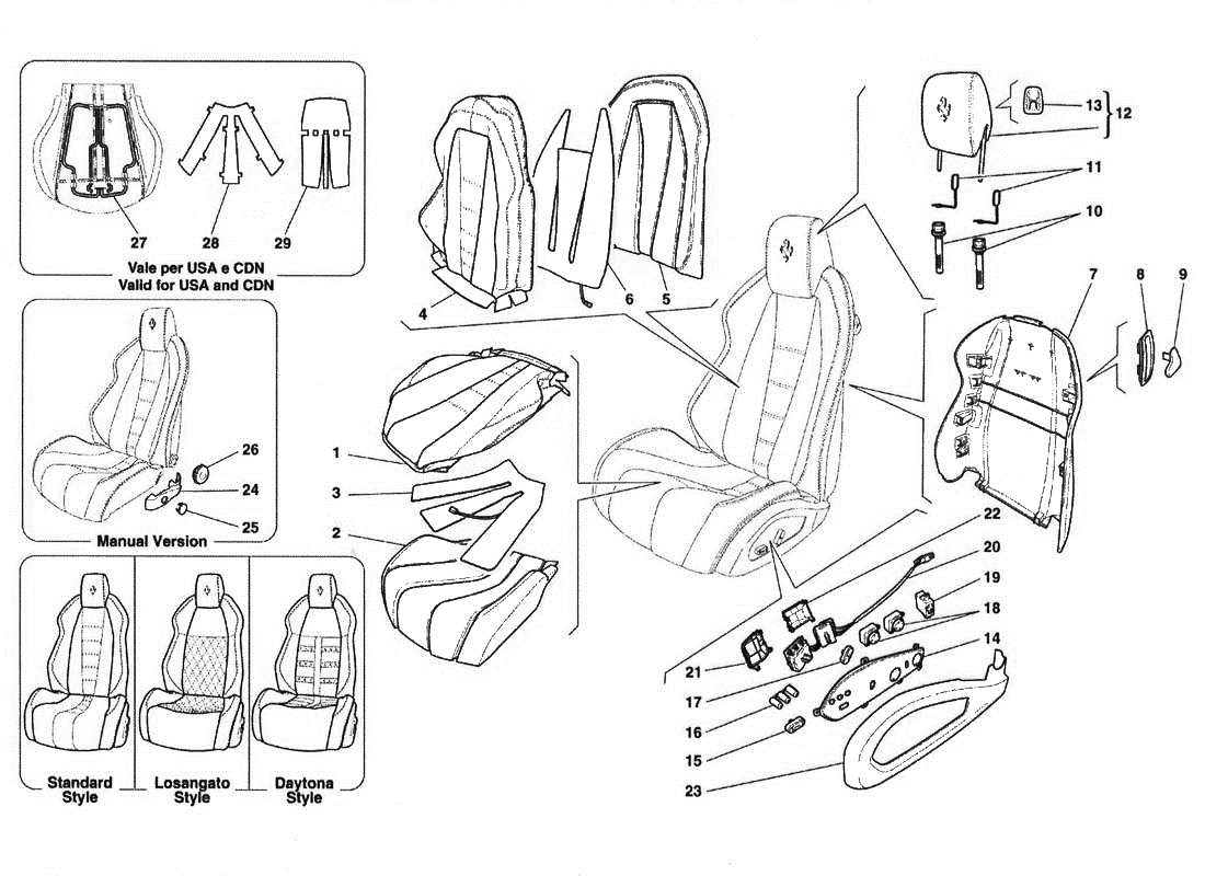 SEATS - UPHOLSTERY AND ACCESSORIES