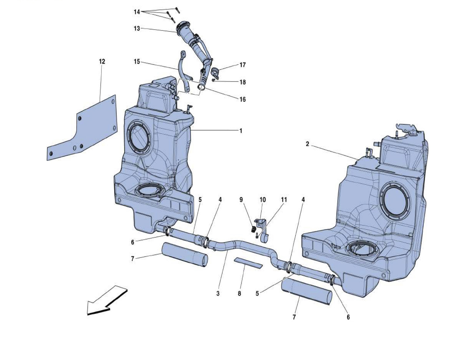 FUEL TANKS AND FILLER NECK