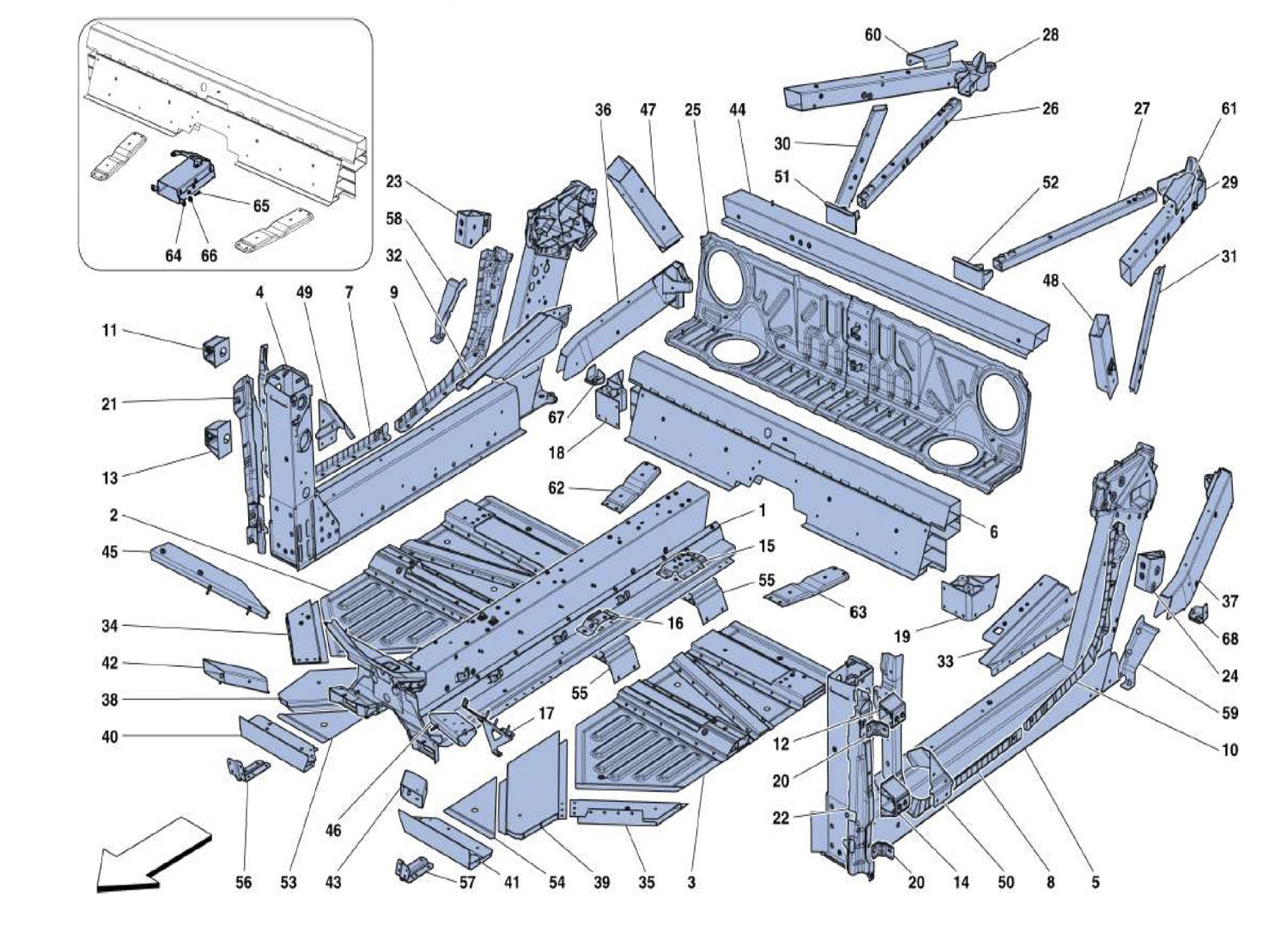 CHASSIS – CENTRAL ELEMENTS AND PANELS