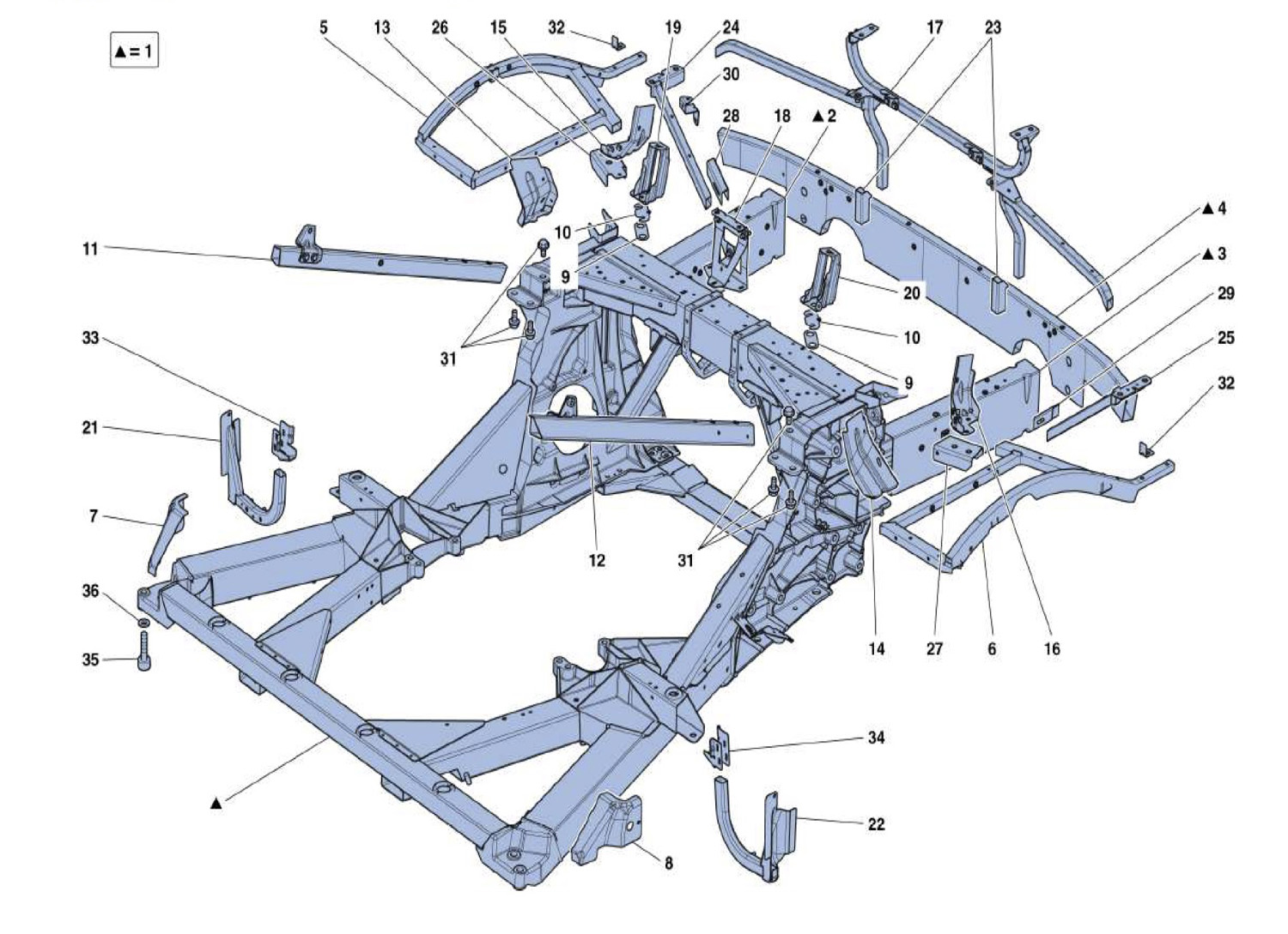 CHASSIS – STRUCTURE, REAR ELEMENTS AND PANELS