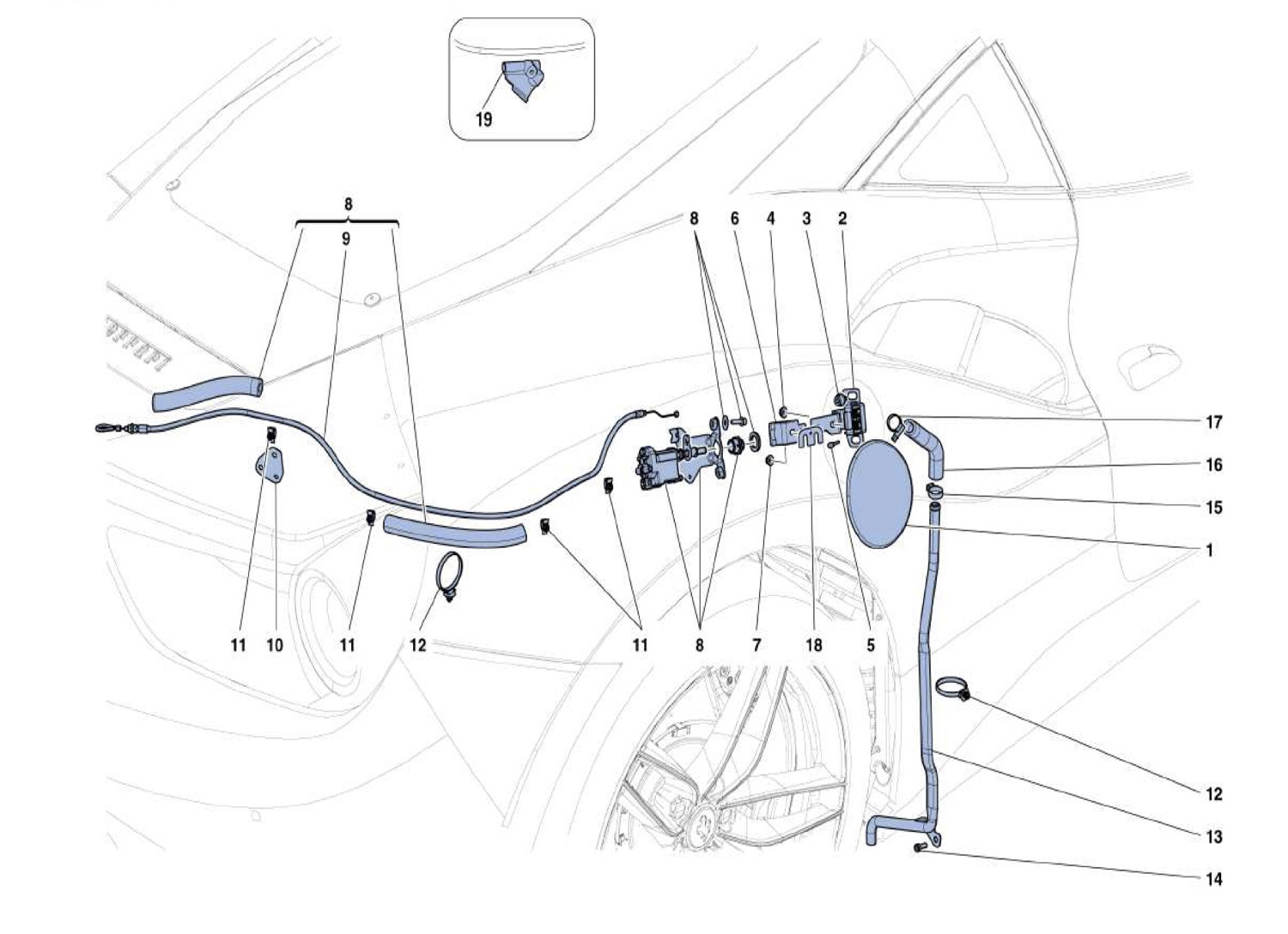 FUEL FILLER DOOR AND CONTROLS