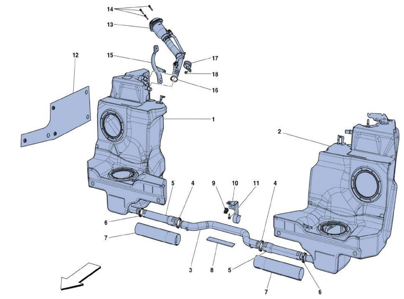 FUEL TANKS AND FILLER NECK