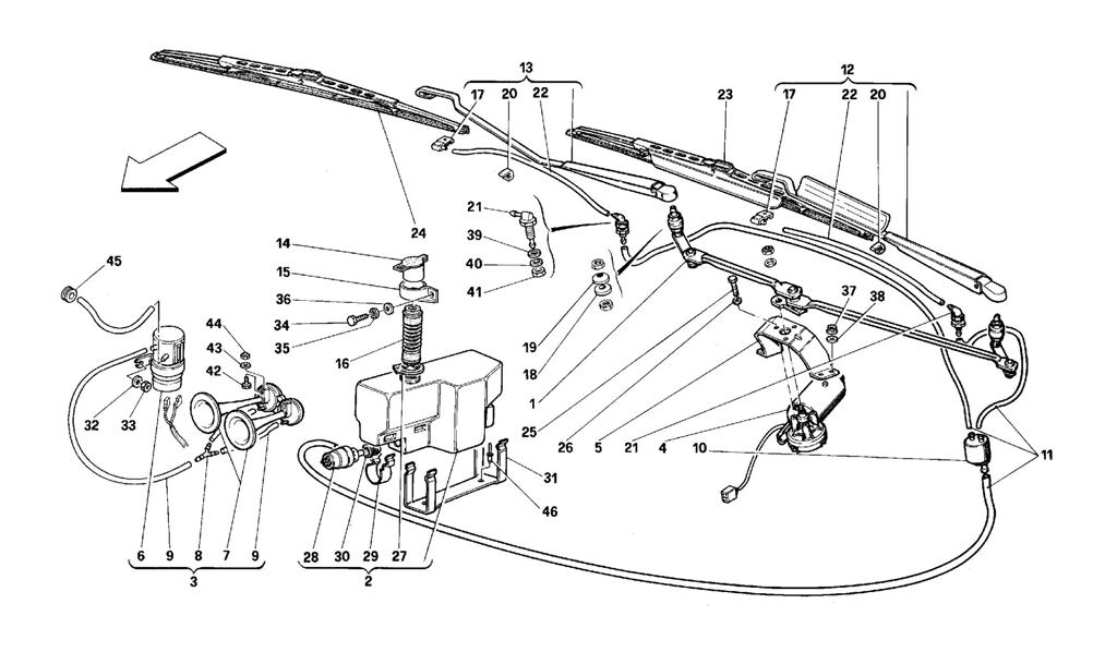 WINDSHIELD WIPER, WASHER AND HORNS