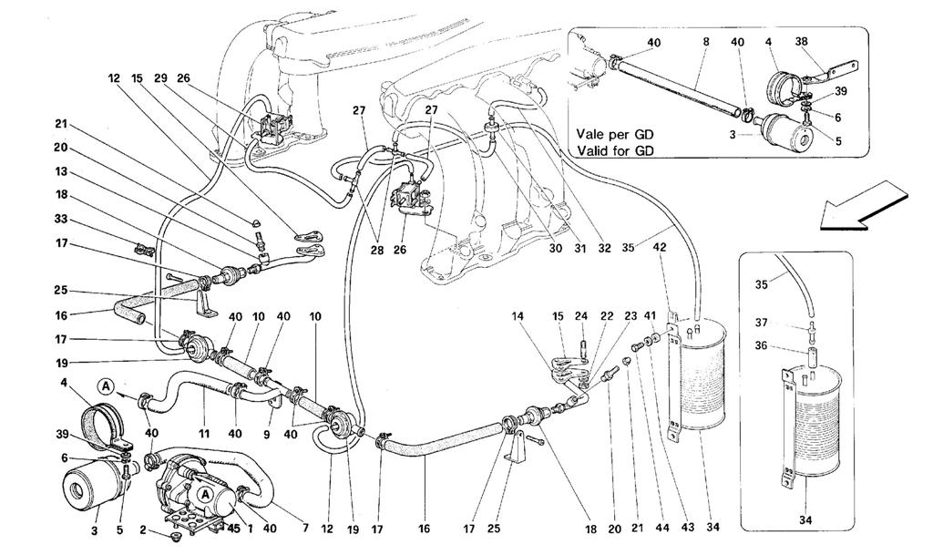 SECONDARY AIR PUMP AND LINES