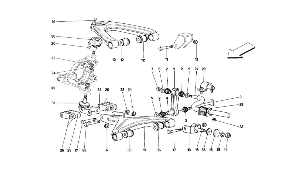 FRONT SUSPENSION - WISHBONES