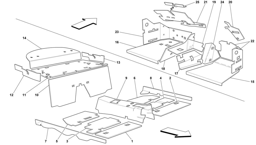 PASSEGGERS COMPARTMENT INSULATIONS -VALID FOR RHD
