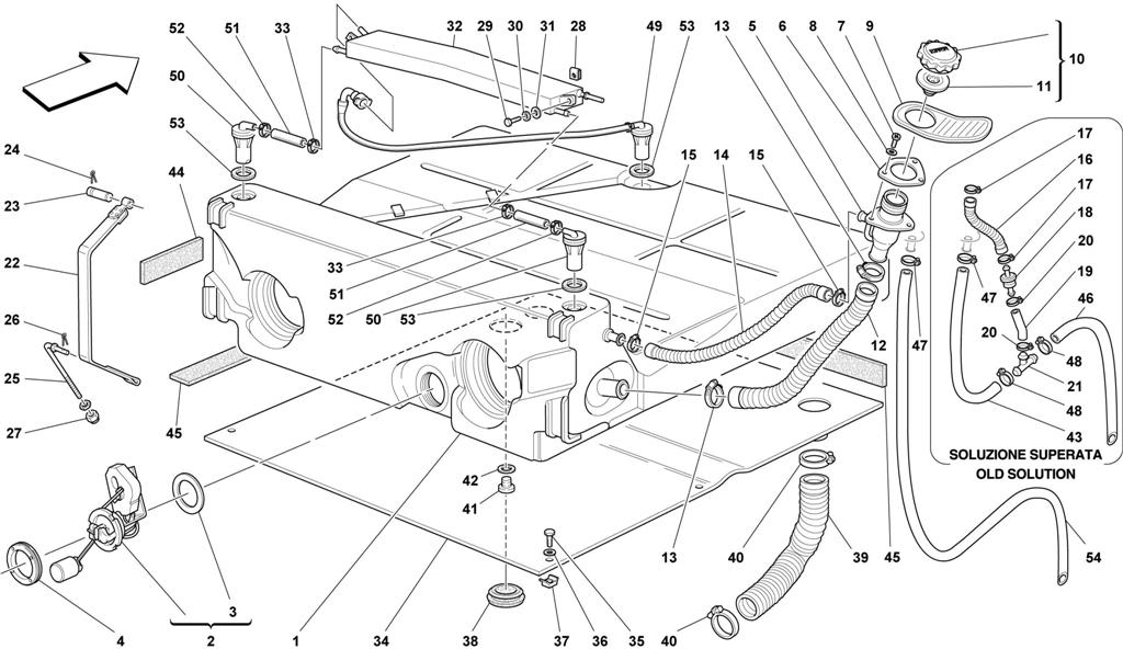 FUEL TANK -NOT FOR USA AND CDN M.Y. 99 & 2000-