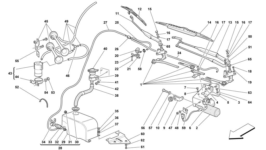 WINDSCREEN WIPER, WINDSCREEN WASHER AND HORNS