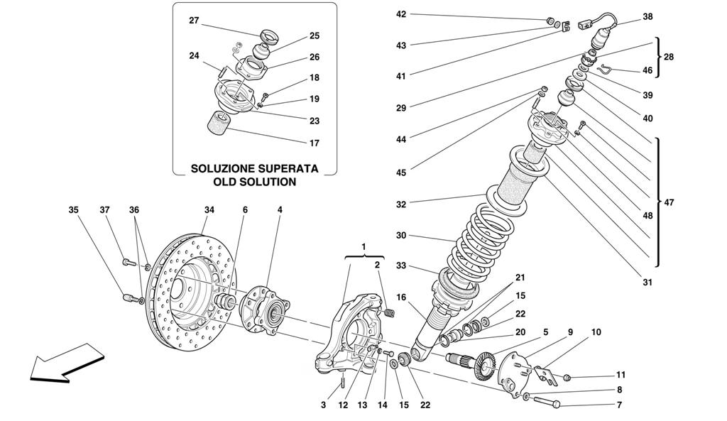 FRONT SUSPENSION - SHOCK ABSORBER AND BRAKE DISC