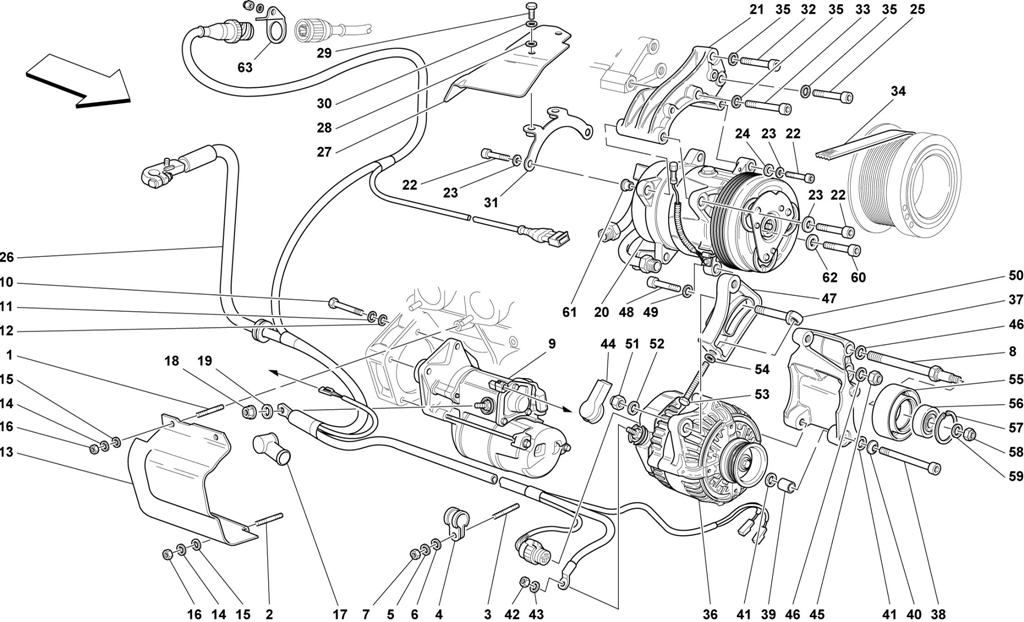 ALTERNATOR - STARTING MOTOR - AIR CONDITIONING COMPRESSOR