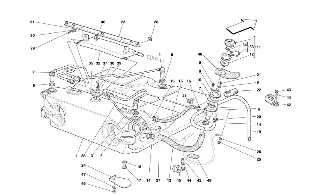 FUEL TANK - UNION AND PIPING -NOT FOR USA AND CDN