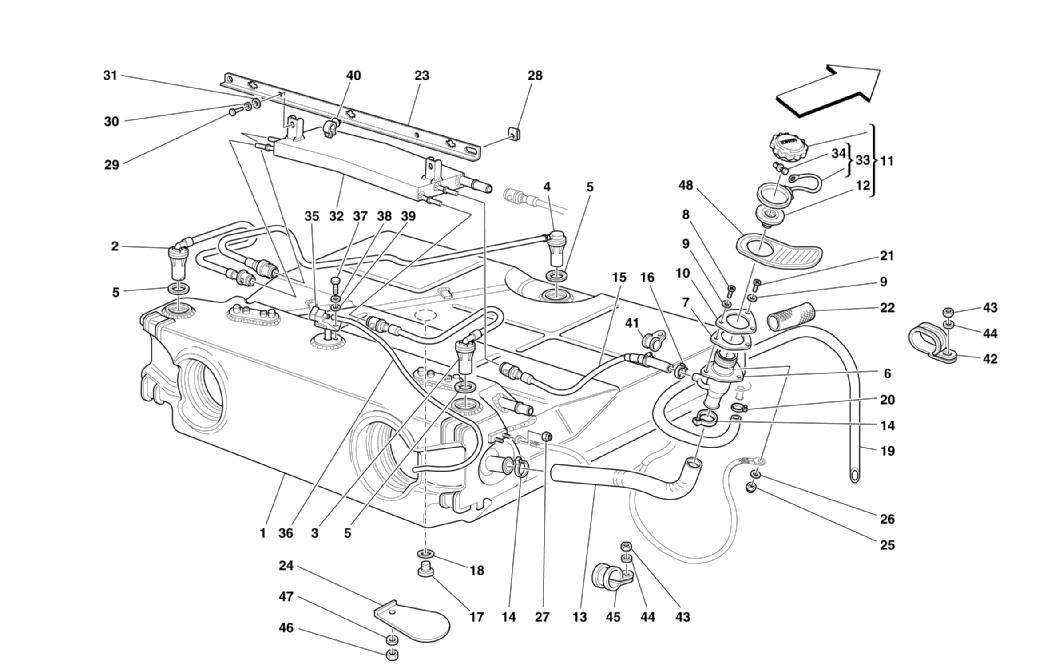 FUEL TANK - UNION AND PIPING -VALID FOR USA AND CDN