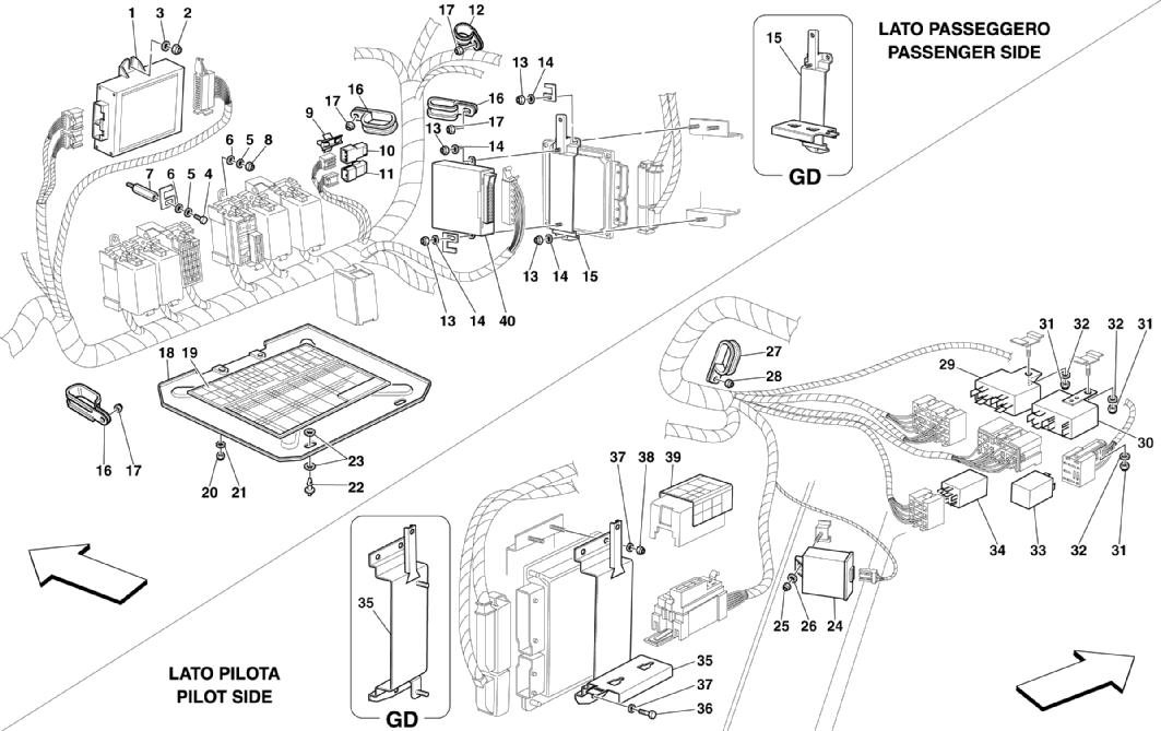 FRONT PASSENGERS COMPARTMENT CONTROL STATIONS