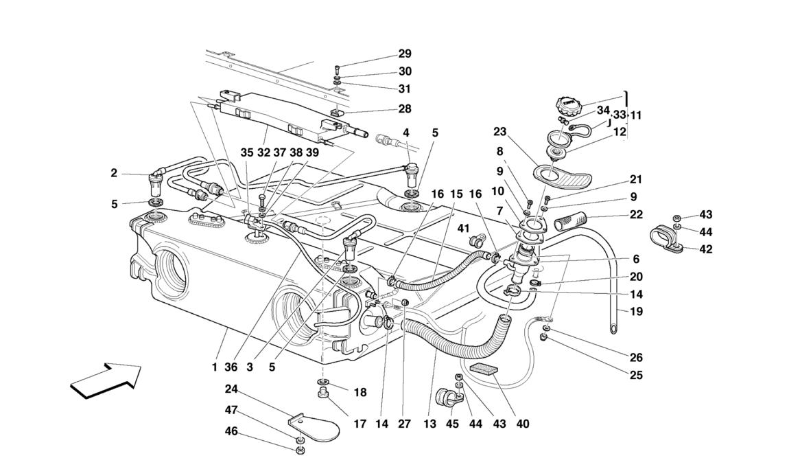 FUEL TANK - UNION AND PIPING -Not for USA and CDN