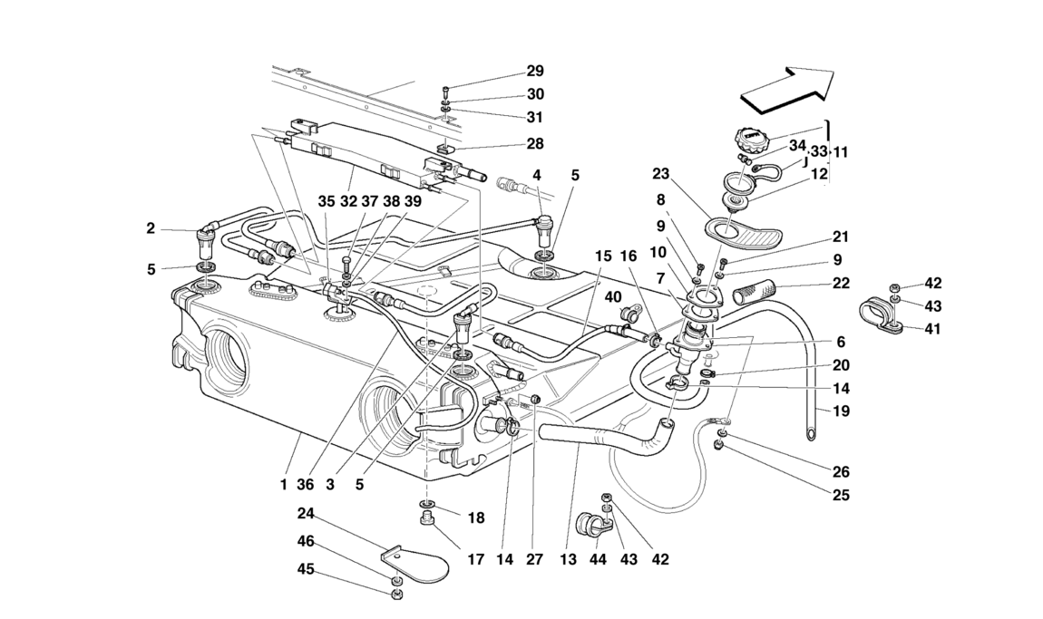 FUEL TANK - UNION AND PIPING -Valid for USA and CDN