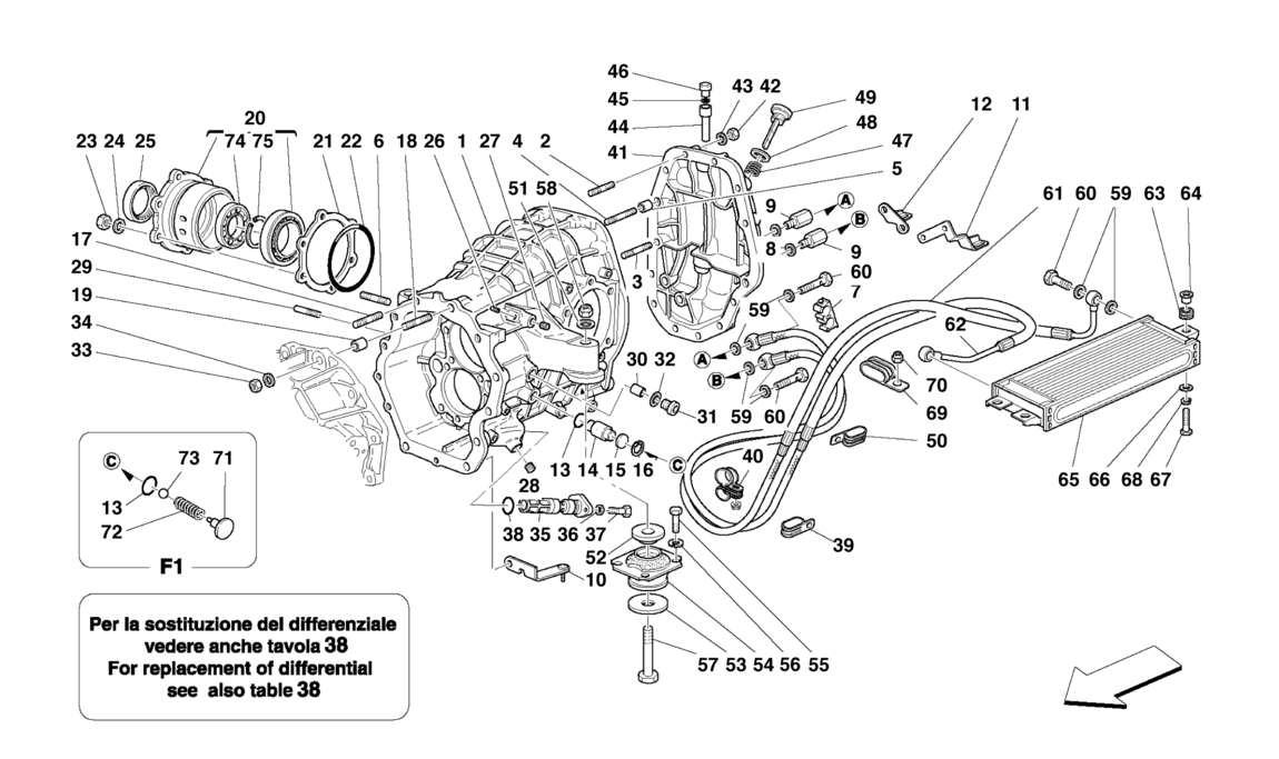 DIFFERENTIAL CARRIER AND CLUTCH COOLING RADIATOR