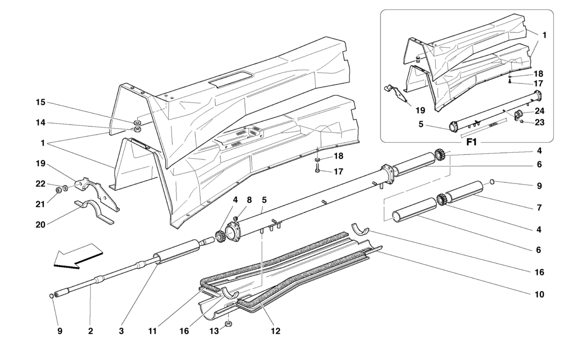 ENGINE/GEARBOX CONNECTING TUBE AND INSULATION