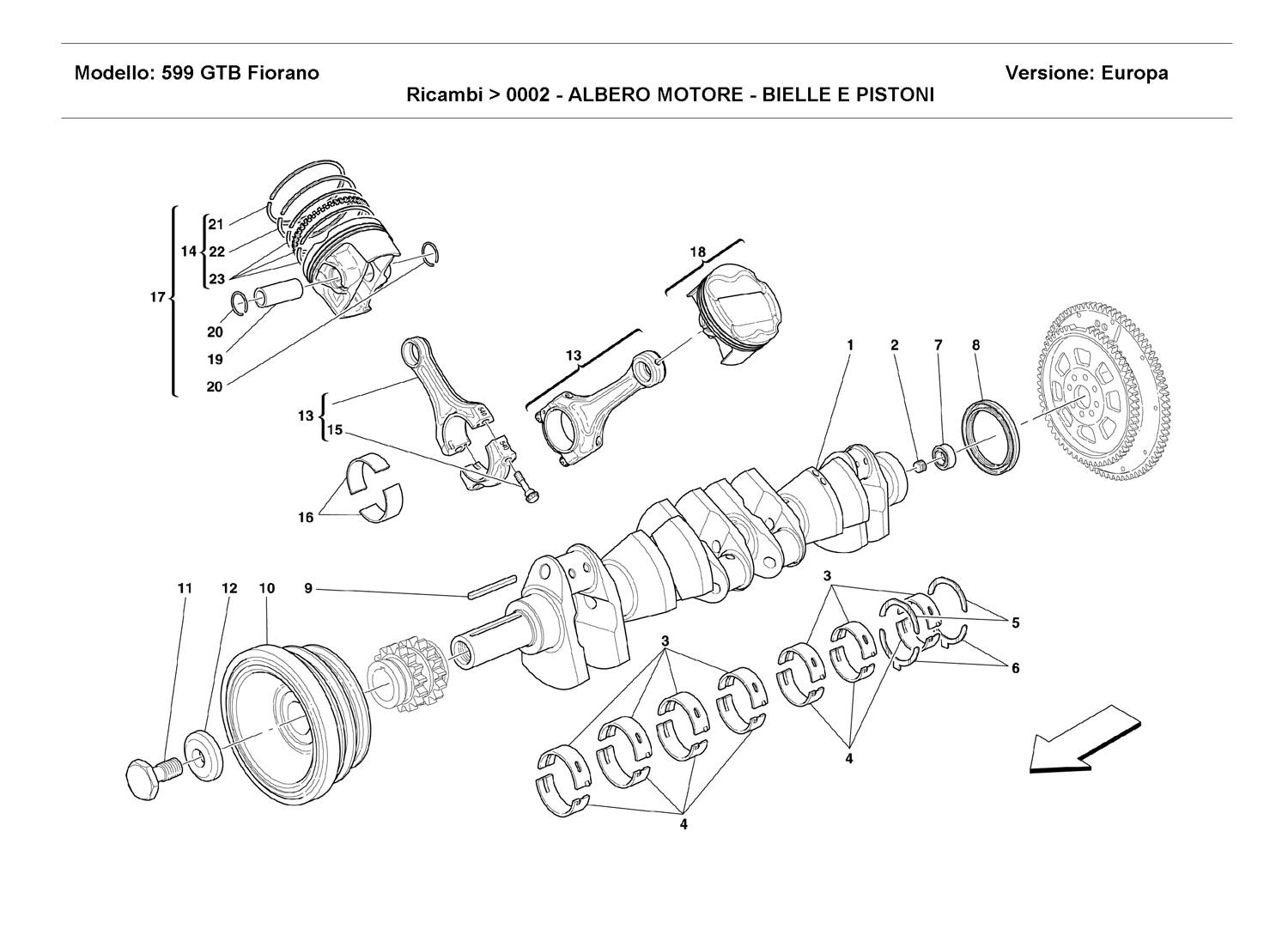 DRIVING SHAFT - CONNECTING RODS AND PISTONS