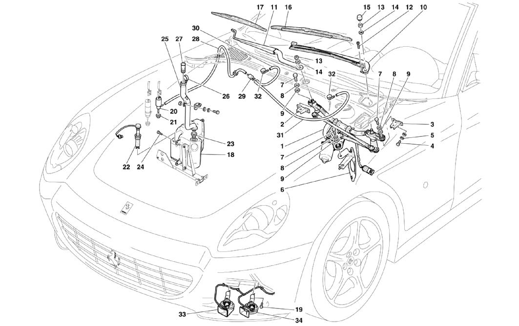 WINDSCREEN WIPER, WINDSCREEN WASHER AND HORNS