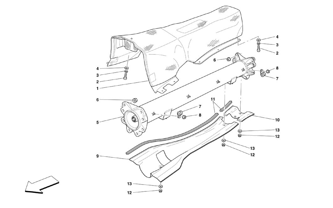 ENGINE/GEARBOX CONNECTING TUBE AND INSULATION