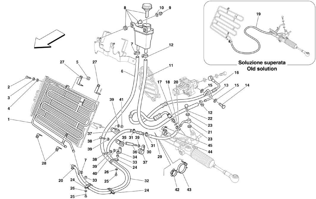 OIL TANK FOR SERVOSTEERING AND SERPENTINE